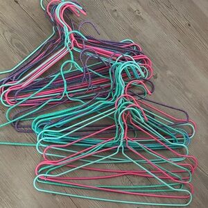 Colorful metal Hangers Set - sparkles - bright colours - organized